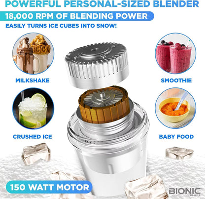 Bionic Blade Portable Rechargeable Smoothie Blender and Juicer for Protein Shakes and Baby Food