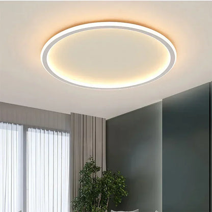 Nordic Minimalist Circular LED Ceiling Light with Remote Control for Versatile Home Spaces