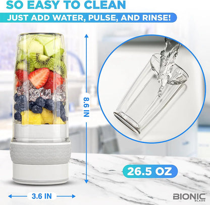 Bionic Blade Portable Rechargeable Smoothie Blender and Juicer for Protein Shakes and Baby Food